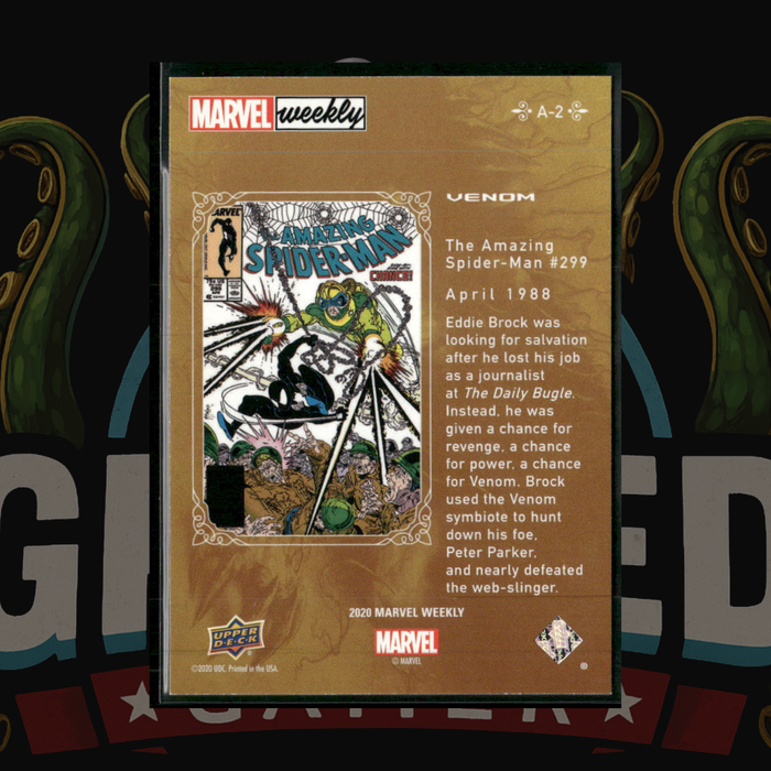 2020 UD Marvel Weekly Achievement Card A2 Venom