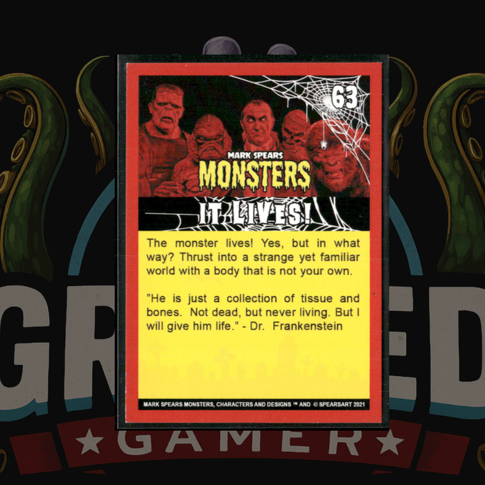 2021 Mark Spears Monsters Series 1 Card 63 It Lives! Frankenstein (Full Art)