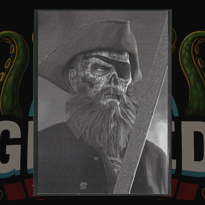 2023 Mark Spears Monsters Series 2 Card 11 Captain Bonesplitter Black & White