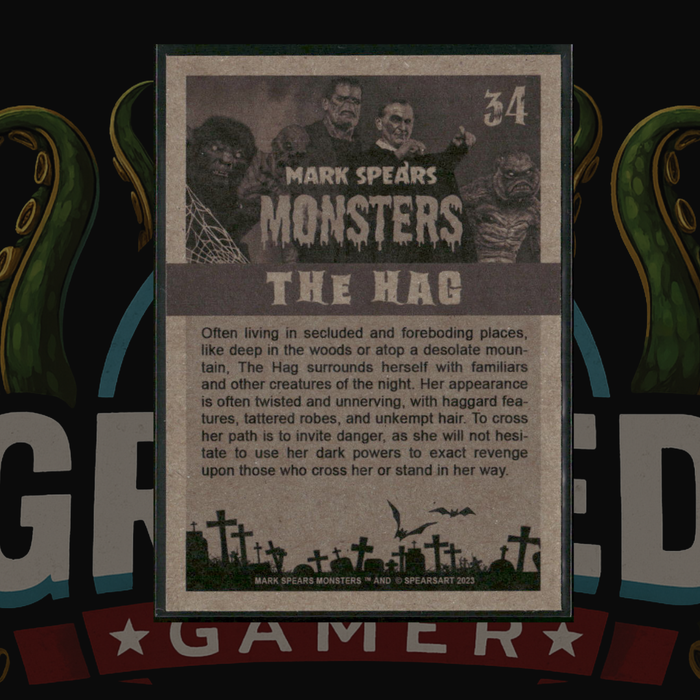 2023 Mark Spears Monsters Series 2 Card 34 The Hag Black & White