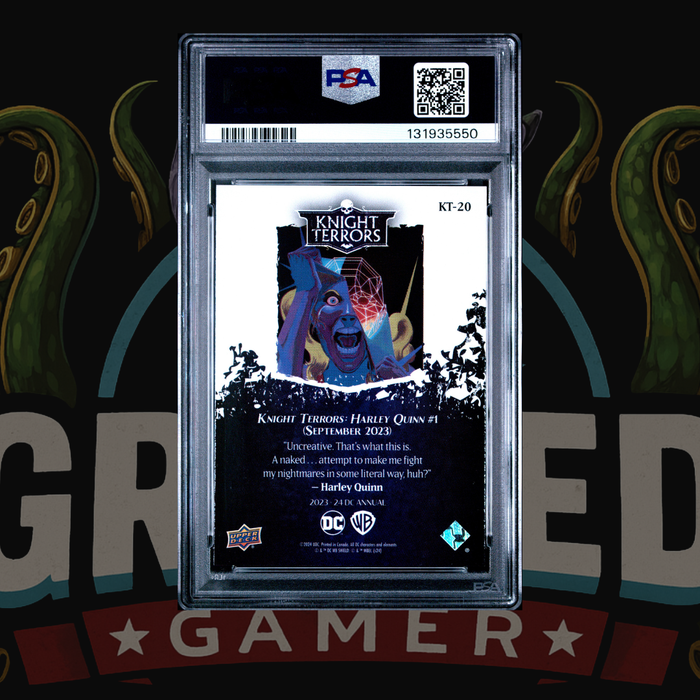 2023 UD DC Annual Knight Terrors Card KT20 Harley Quinn PSA 9