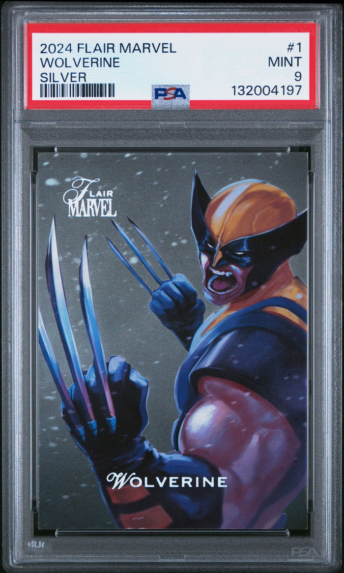 2024 Upper Deck Flair Marvel Card 1 Wolverine Silver PSA 9