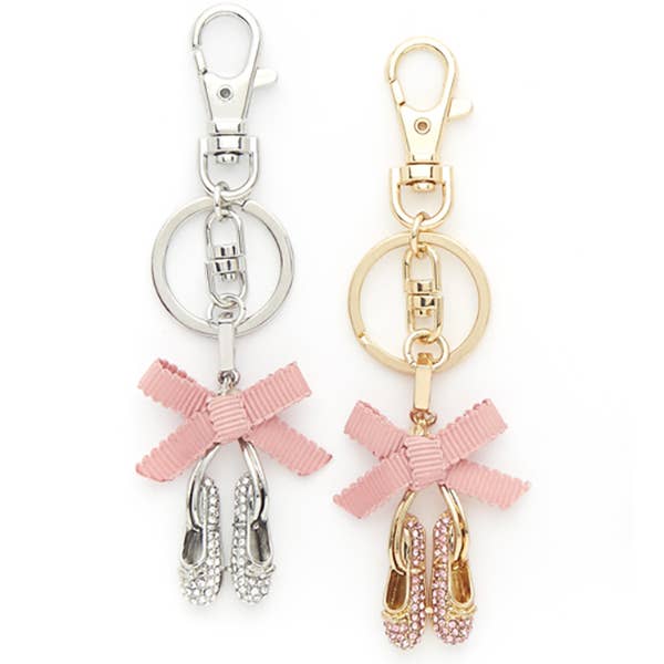 2826 Ballet Shoe Keychain w Bow