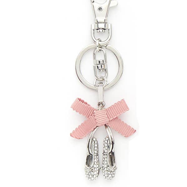 2826 Ballet Shoe Keychain w Bow
