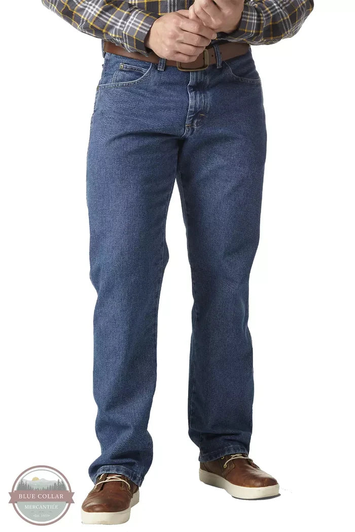 Wrangler 35001AI Rugged Wear® Relaxed Fit Jeans in Antique Indigo Front View