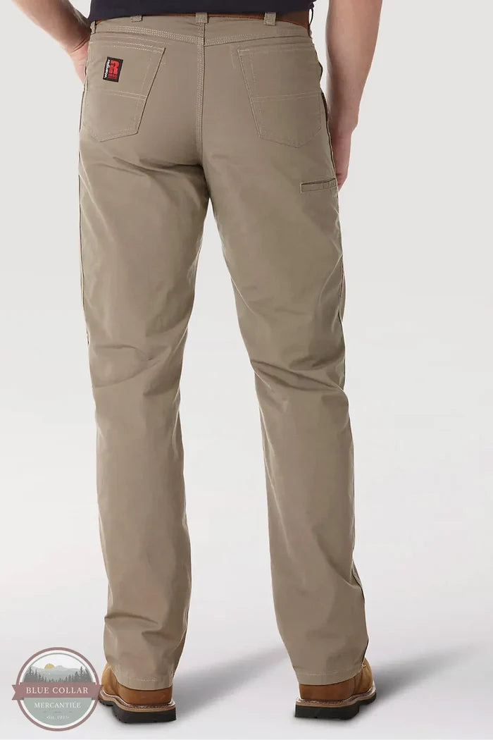 Wrangler 3W045DK&nbsp;Riggs Workwear Technician Pants in Dark Khaki rear view