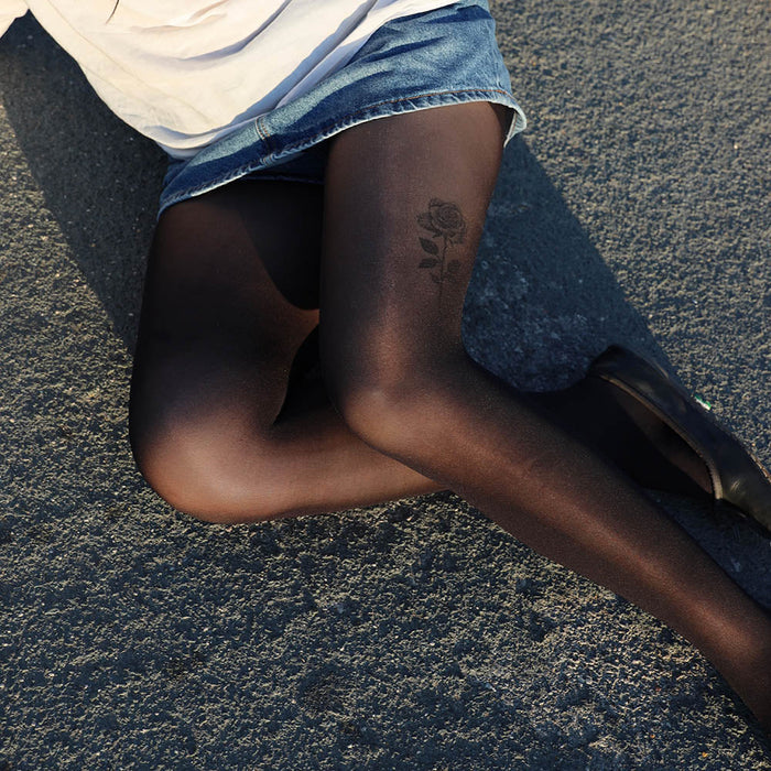 50 Denier Semi-Opaque Halo Tights - Liquorice