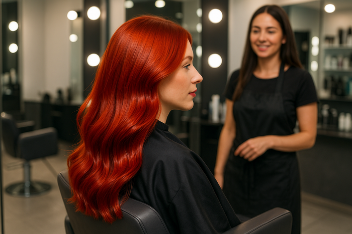 Raywell Colorplex 7.60 Intense Copper Red Hair Color in Salon
