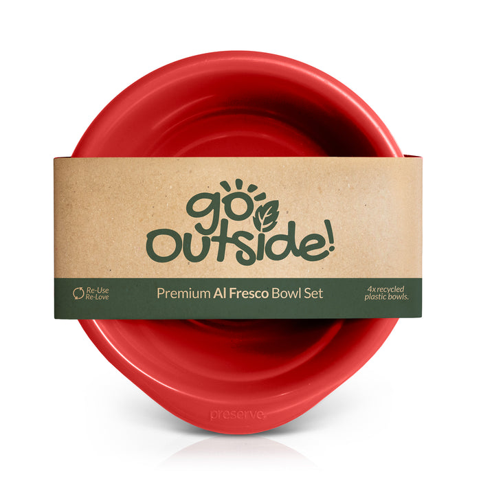 Red pepper recycled plastic bowl