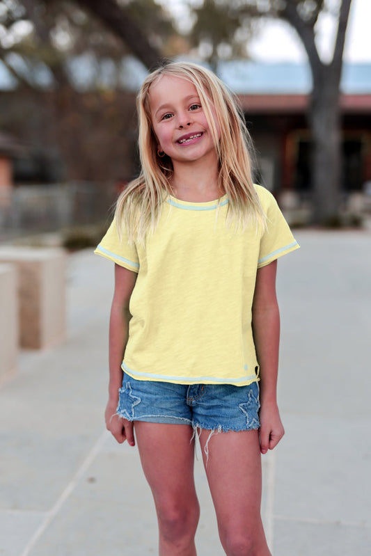 All For Fun YOUTH Raglan Tee - Butter Yellow