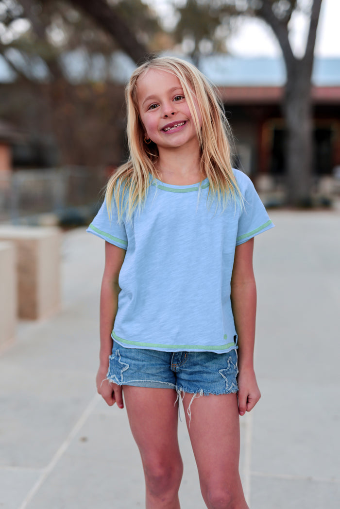 All For Fun YOUTH Raglan Tee - (Sky Blue)