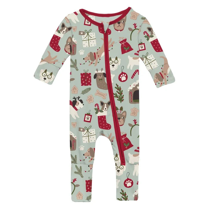 Aloe Christmas Dogs Snap Conv Coverall