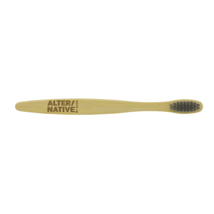 Bamboo toothbrush by Suma.