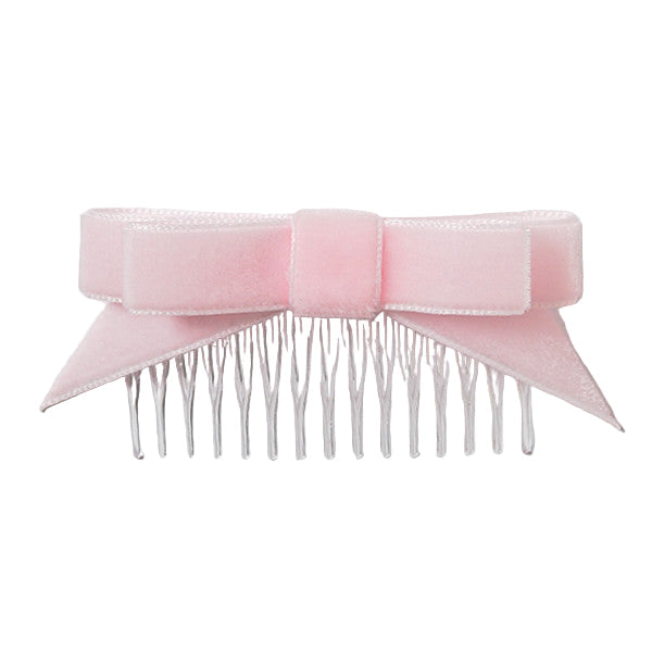 Angled Velvet Hair ribbons on Combs