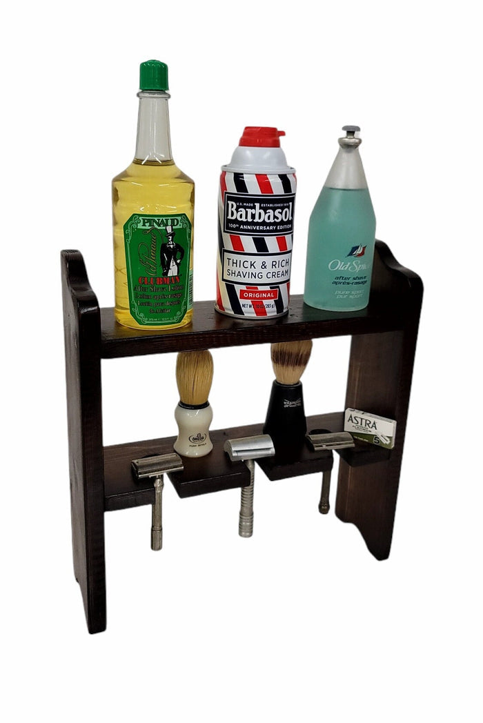 barber shaving display razor holder beard butler
