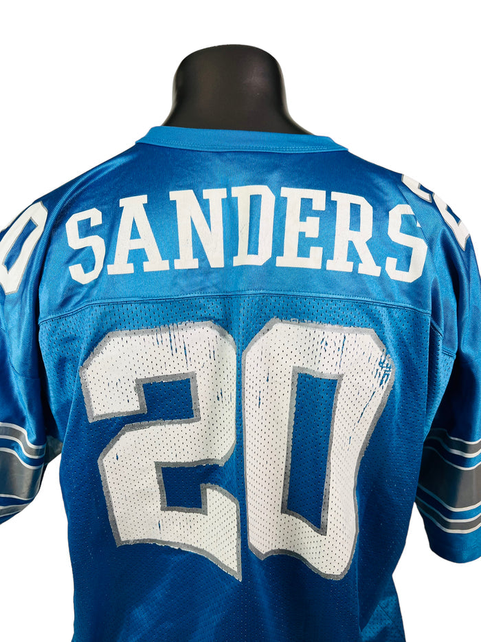 BARRY SANDERS DETROIT LIONS VINTAGE 1990'S LOGO ATHLETIC JERSEY ADULT 2XL