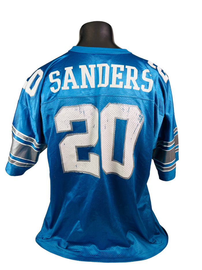 BARRY SANDERS DETROIT LIONS VINTAGE 1990'S LOGO ATHLETIC JERSEY ADULT 2XL