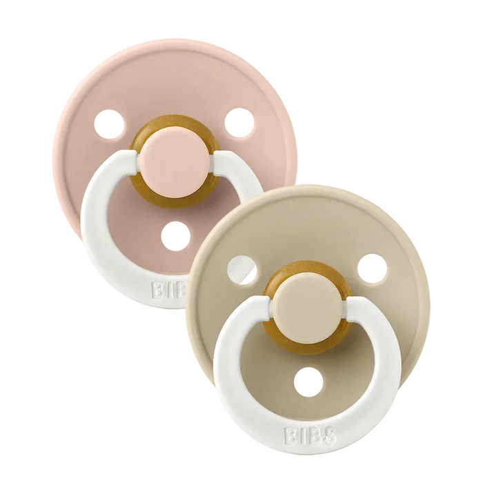 BIBS Round Colour Pacifiers GLOW - Size 3 (18-36m)