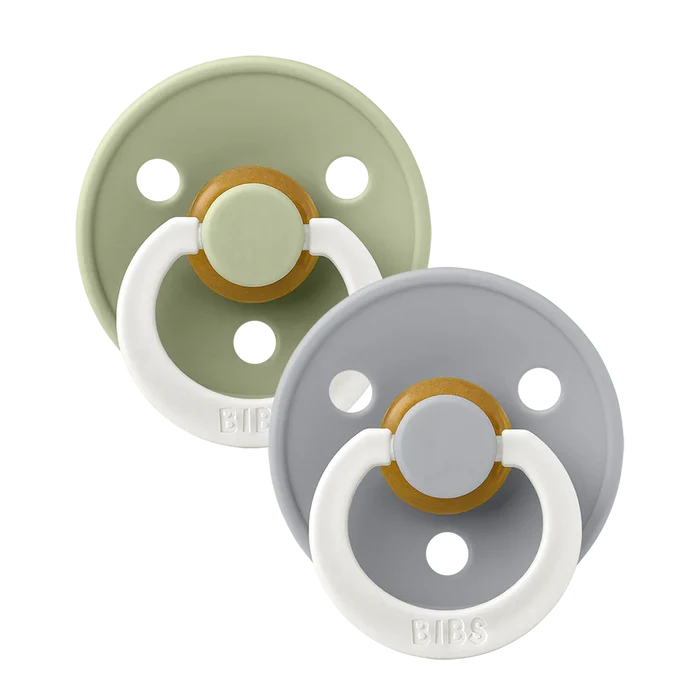 BIBS Round Colour Pacifiers GLOW - Size 3 (18-36m)