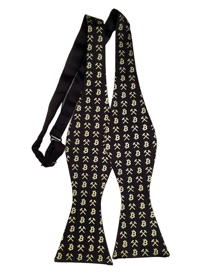 black bitcoin bow tie