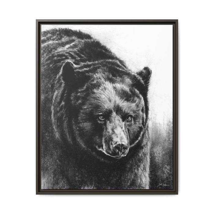 "Black Bear" Framed Canvas