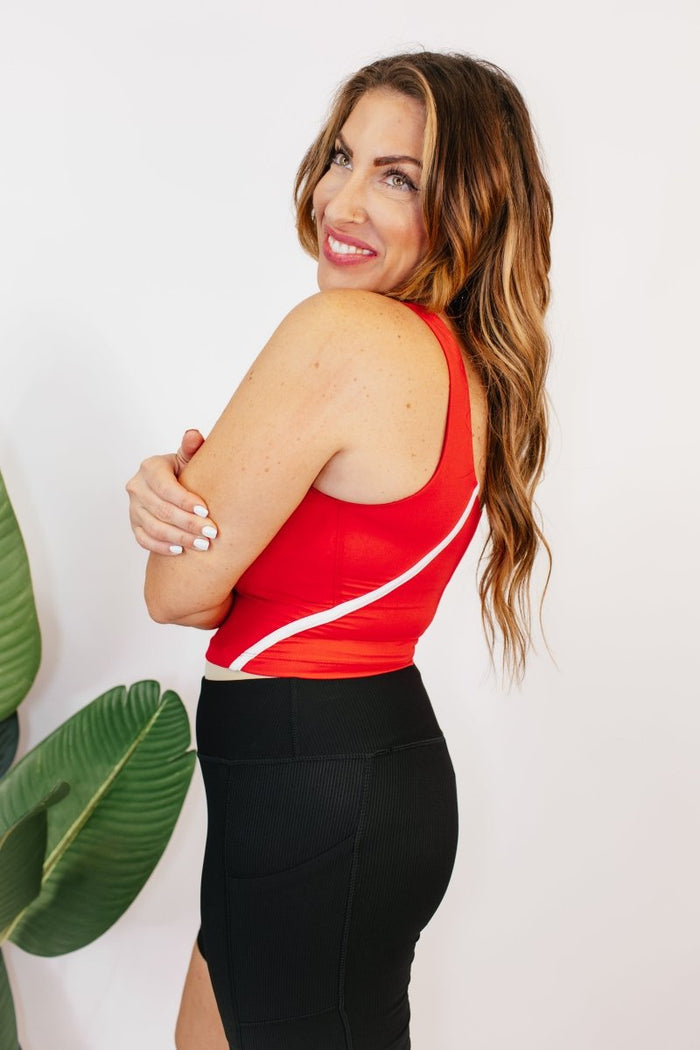 Game On Red Racer Crop Top - Macoma Boutique110 Tanks