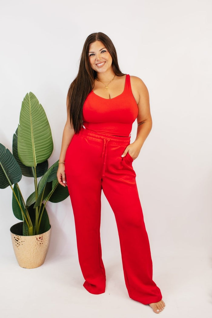 Game On Red Racer Crop Top - Macoma Boutique110 Tanks