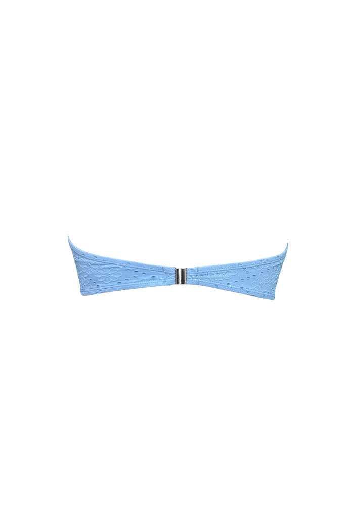 Blue eyelet bandeau bikini top – Bliss