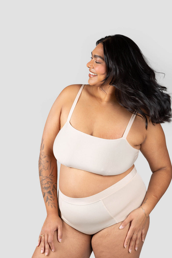 Beige | Model is wearing size 2XL