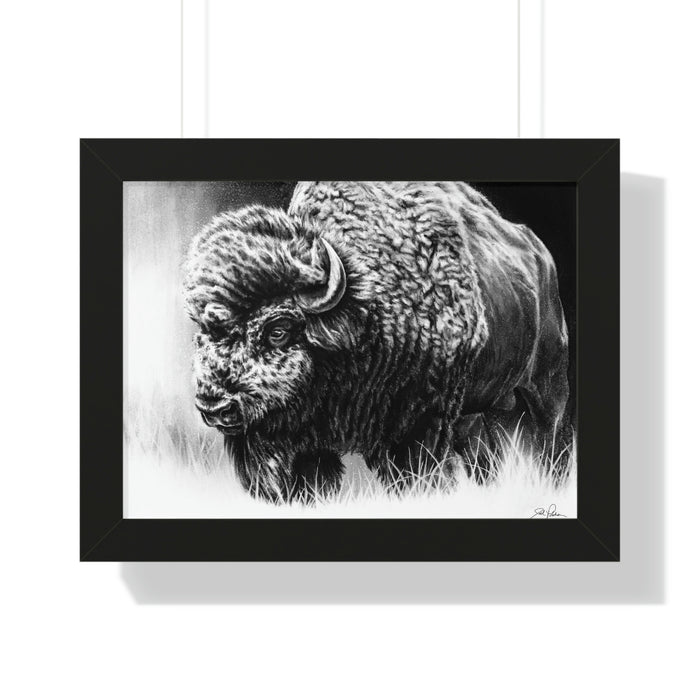 "Bull Dozer" Framed Paper Print
