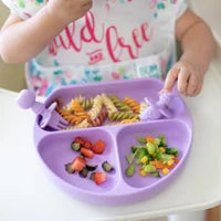 Bumkins Silicone Grip Dish - Lavender