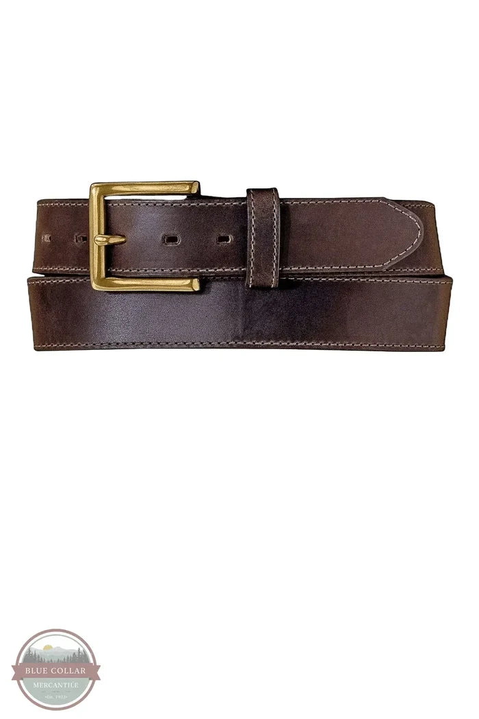 Justin C00125 Sycamore Cinch Belt in Brown with Gold Buckle Coiled front