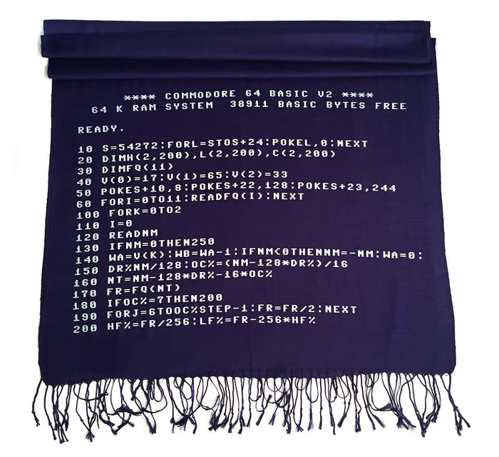 midnight blue commodore 64 pashmina