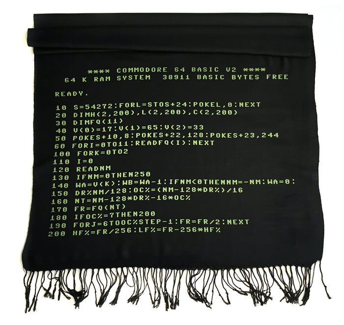 black BASIC Code scarf