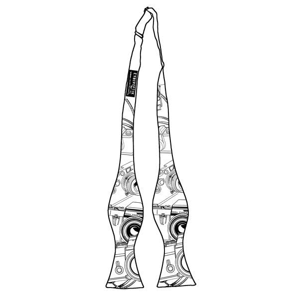Vintage Camera bow tie line art.