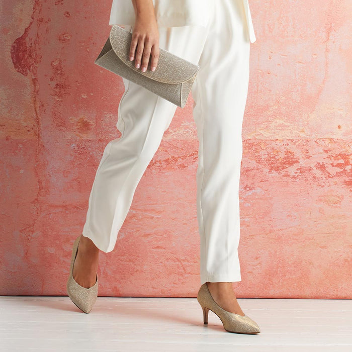 Carmen: Taupe Glitter Shoes Sole Bliss