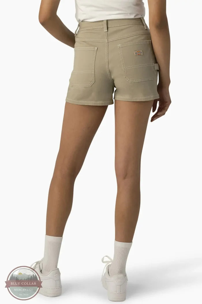 Dickies FRR50ST Carpenter Short 2.5" High Rise in Tan rear view
