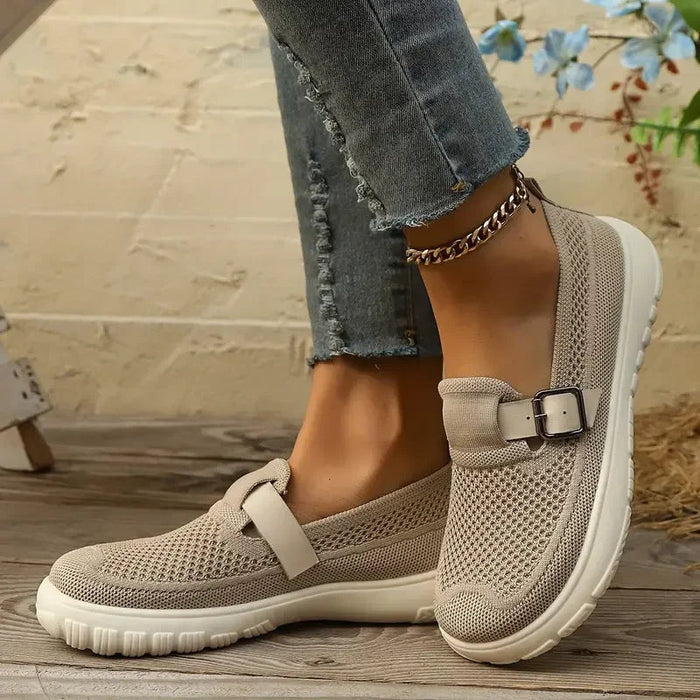 Celestria | Women's Mesh Walking Sandals - Beige - Image 1