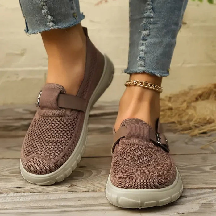 Celestria | Women's Mesh Walking Sandals - Beige - Image 2