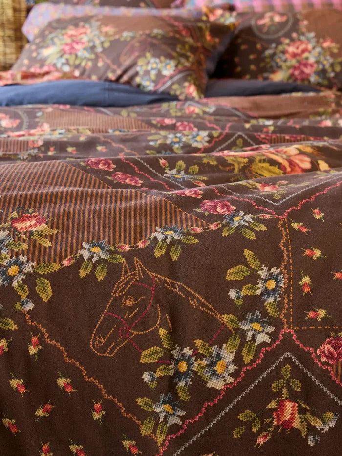 Catalina Cotton Shams, Set of 2 - Crafted Bouquets Chocolate-view 3