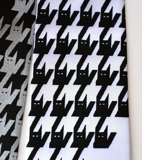 Black on white narrow microfiber