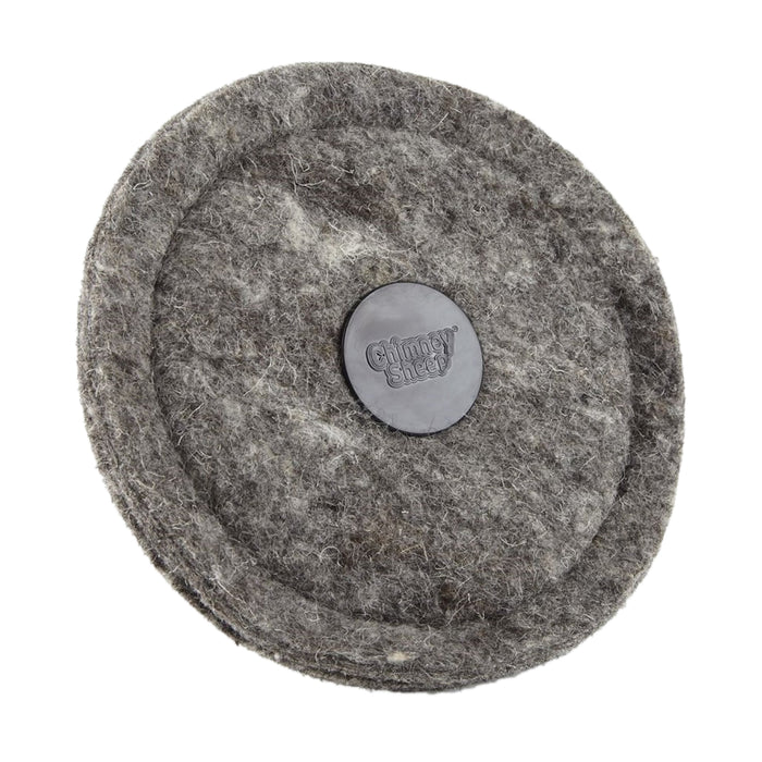 Felt head of a Chimney Sheep draught excluder.