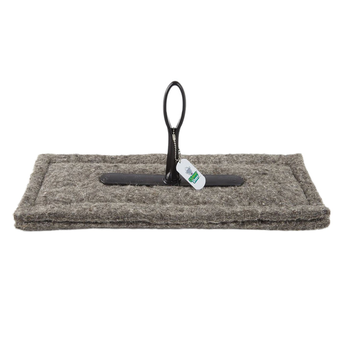 Wind noise reducing chimney draught excluder.