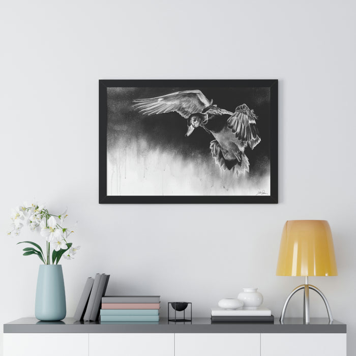 "Controlled Descent" Framed Paper Print
