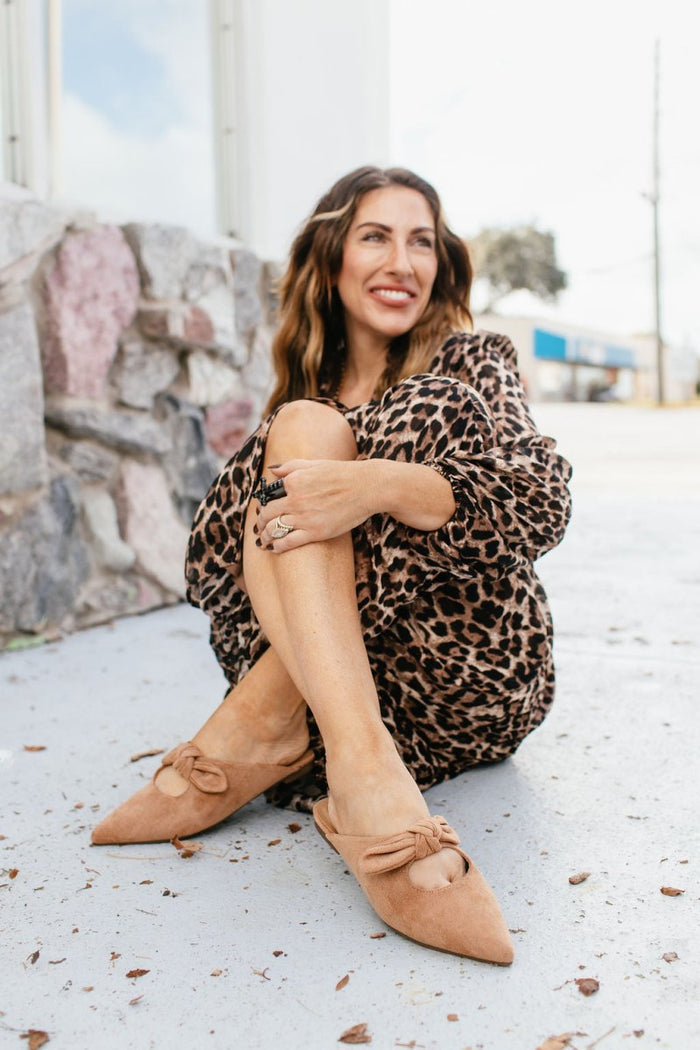 Corky's Camel Faux Suede Knotty But Nice Mules - Macoma Boutique303 Mules & Boots