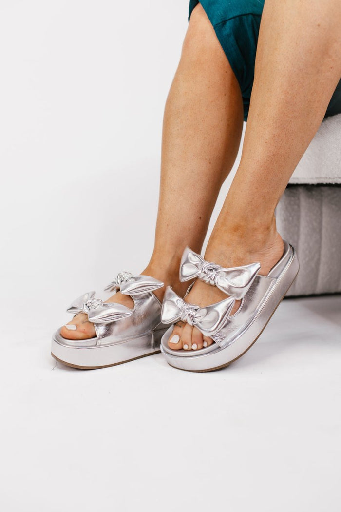 Corky's Silver Lil Bit Knotty Sandals FINAL SALE - Macoma Boutique304 Sandals