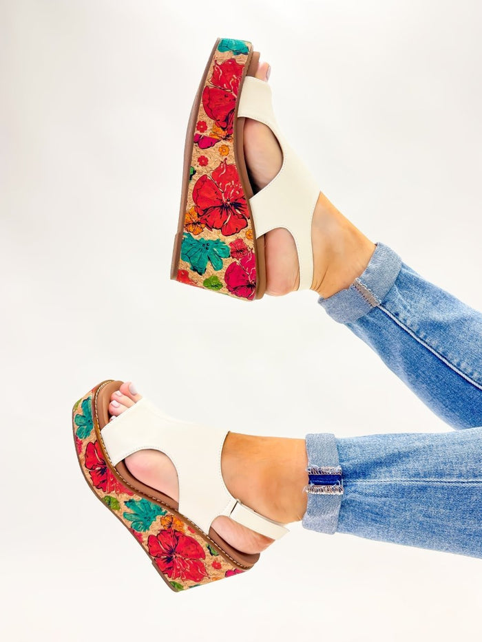 Corky’s White Freddie Wedges FINAL SALE - Macoma Boutique302 Wedges & Heels