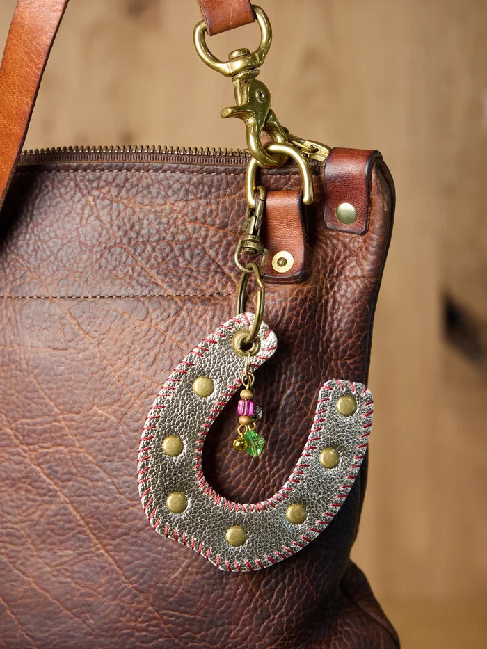Cowgirl Key Clip Bag Charm - Horseshoe-view 1