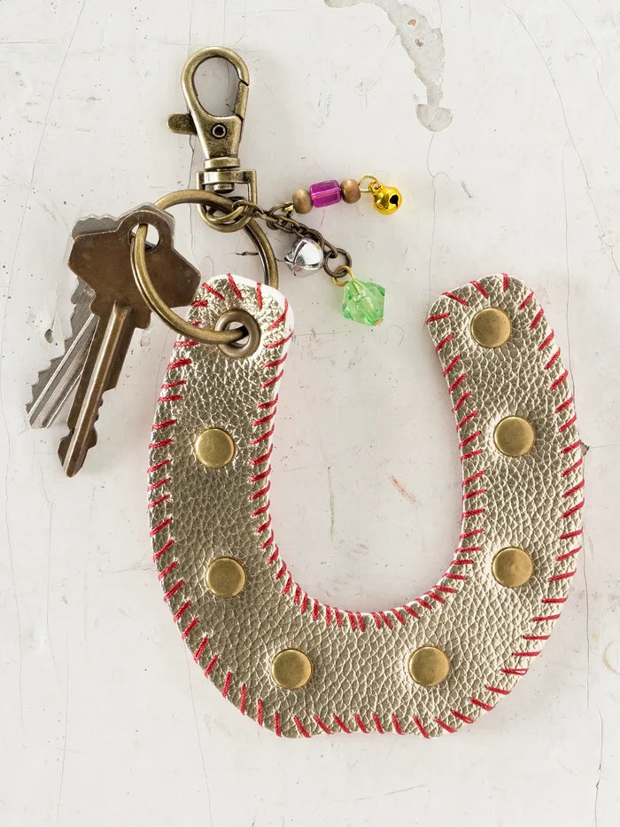 Cowgirl Key Clip Bag Charm - Horseshoe-view 2