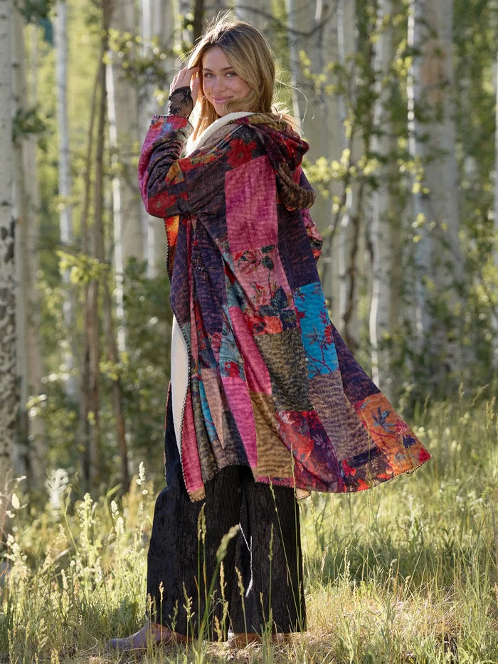 Cozy Blanket Kimono - Jewel Quilt Multi Long Length-view 1